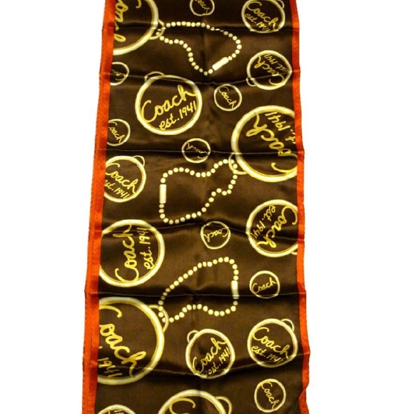 Coach Accessories - Coach Vintage Silk Scarf with Coach logos throughout. Stunning accessory